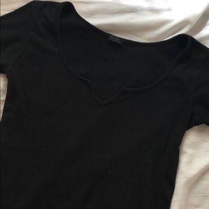 Brandy Melville black knit tee